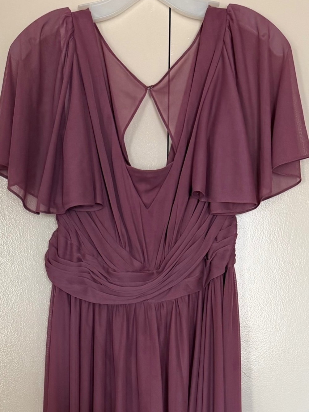 David’s Bridal Flutter Sleeve Dress size 14